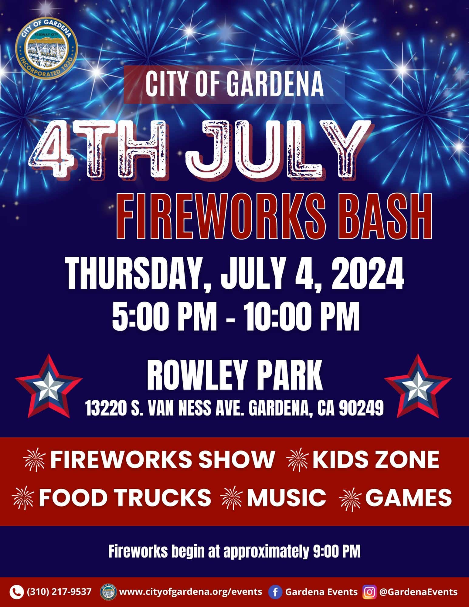4th of July Fireworks Bash 7 Gardena 4th of July Fireworks