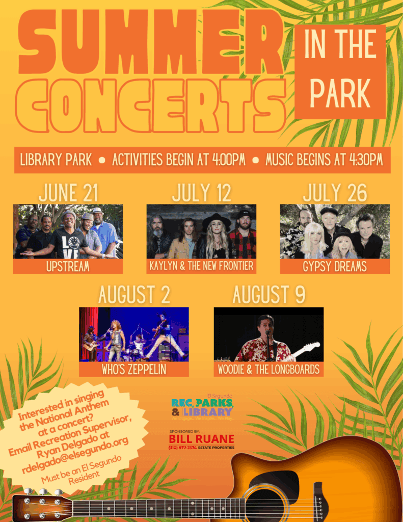 Free Outdoor Summer Concerts in the South Bay and Beyond 4 Library Concerts in the Park