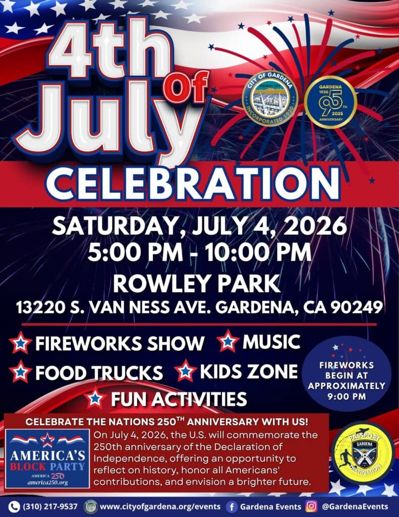 South Bay 4th of July 2026: Fireworks & Events Guide 4 4th of July Fireworks Show at Rowley Memorial Park
