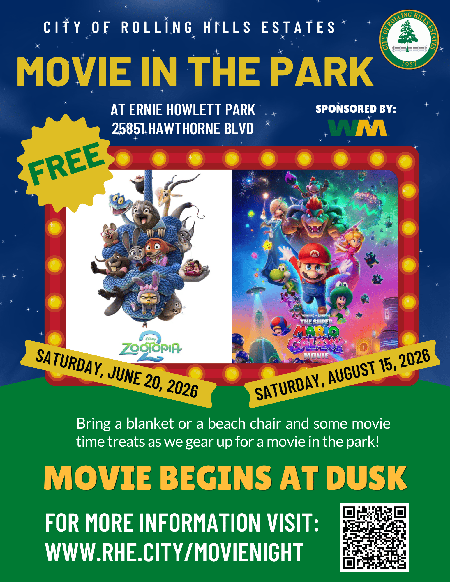 Rolling Hills Estates Summer Movies