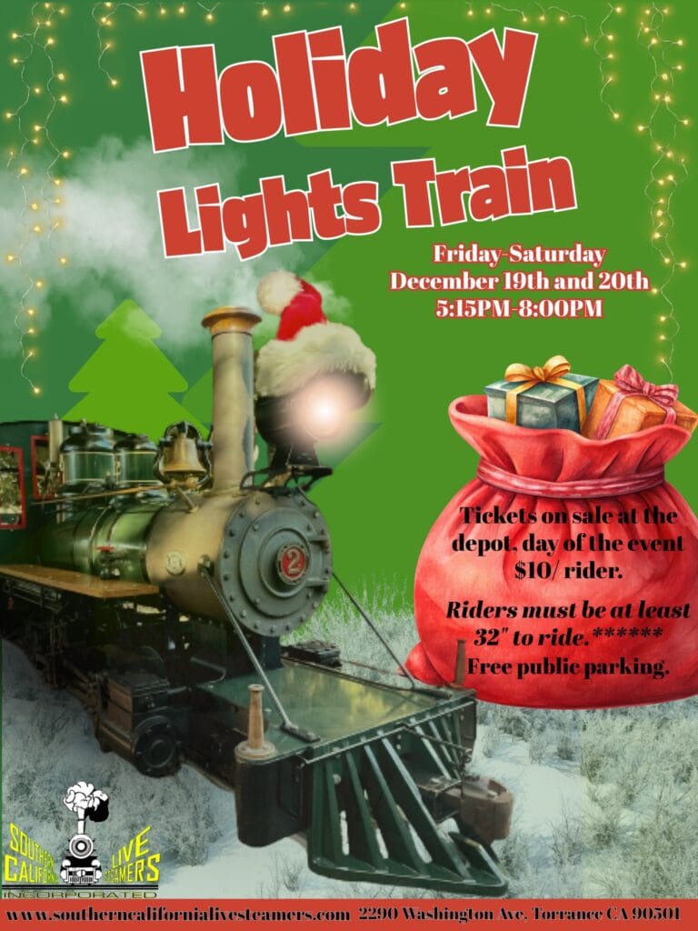 Southern California Live Steamers: Miniature Train Rides in Torrance Park 4 Torrance Holiday Trains