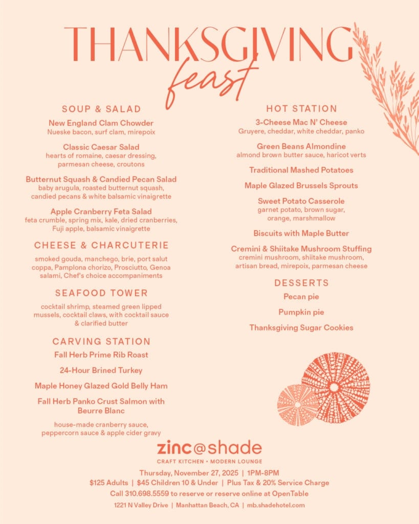 Thanksgiving at Shade Hotels