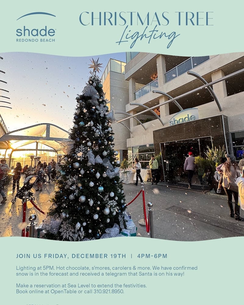 Christmas Tree Lighting at Shade Redondo Beach