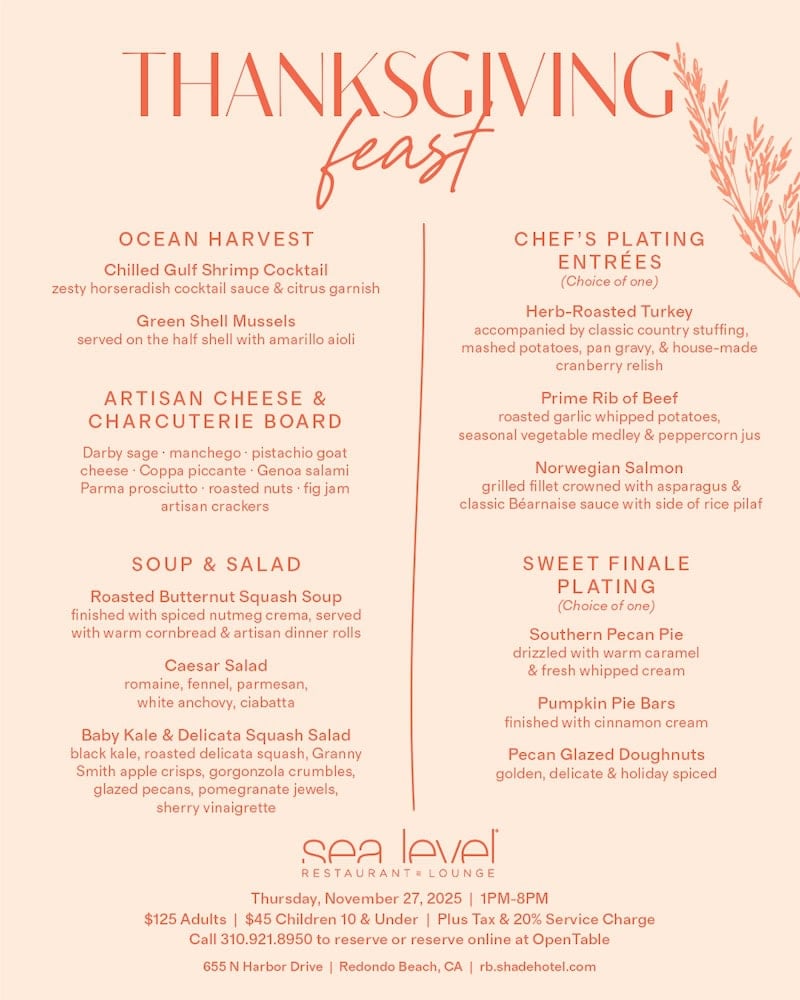 Thanksgiving at Shade Hotels