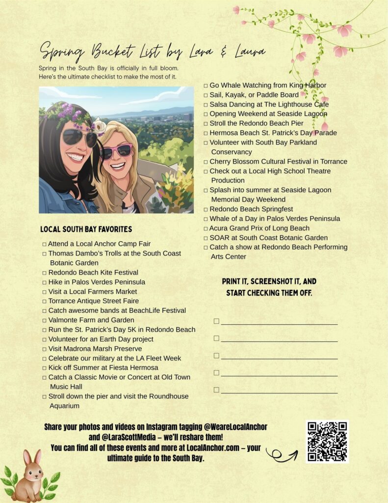 Lara and Laura’s South Bay Spring Bucket List 2 Lara & Laura Spring Bucket List