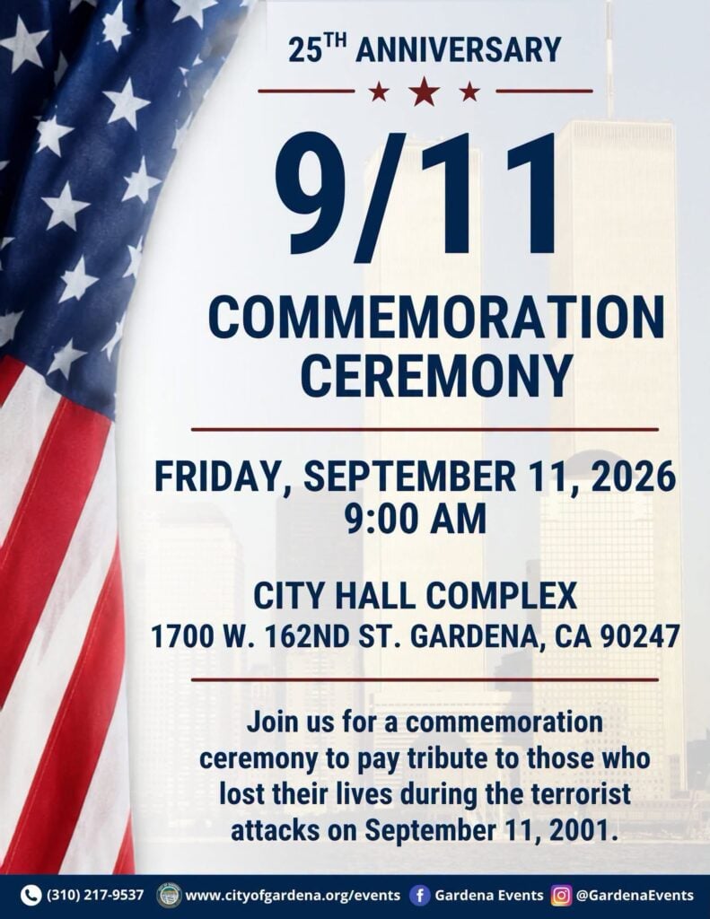 25th Anniversary 9/11 Memorial Ceremonies in the South Bay 9 Gardena 9:11